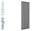 DQ-VUL-656-VDG-TH - DQ Vulcano Vertical Double Radiator H656mm X W320mm Dark Grey DQ-VUL-656-VDG-TH - DQ Vulcano Vertical Double Radiator H656mm X W320mm Dark Grey